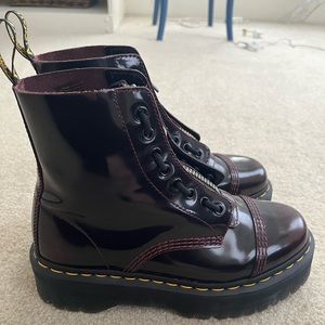 Doc Martens Sinclair Cherry Red Zip Boots (9)